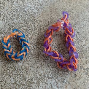 Rainbow Loom Fishtail Ring & Single Chain Bracelet